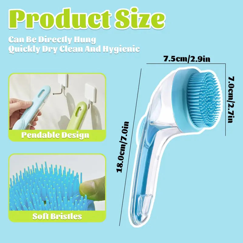 Pet Bath Brush with Shampoo Dispenser
