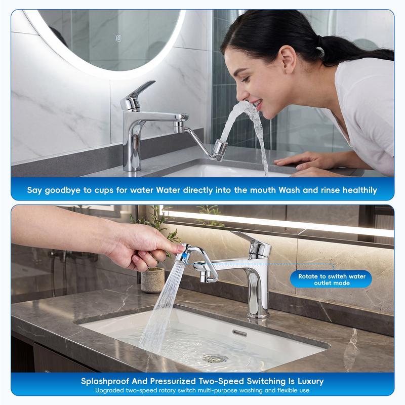 Rotatable Faucet Aerator Extension