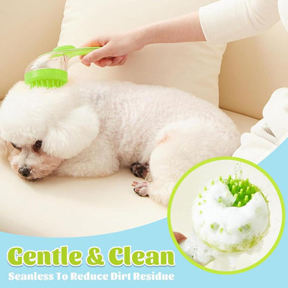 Pet Bath Brush with Shampoo Dispenser