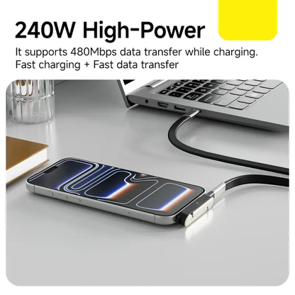 Type-C Fast Charging Cable With Built-In Stand
