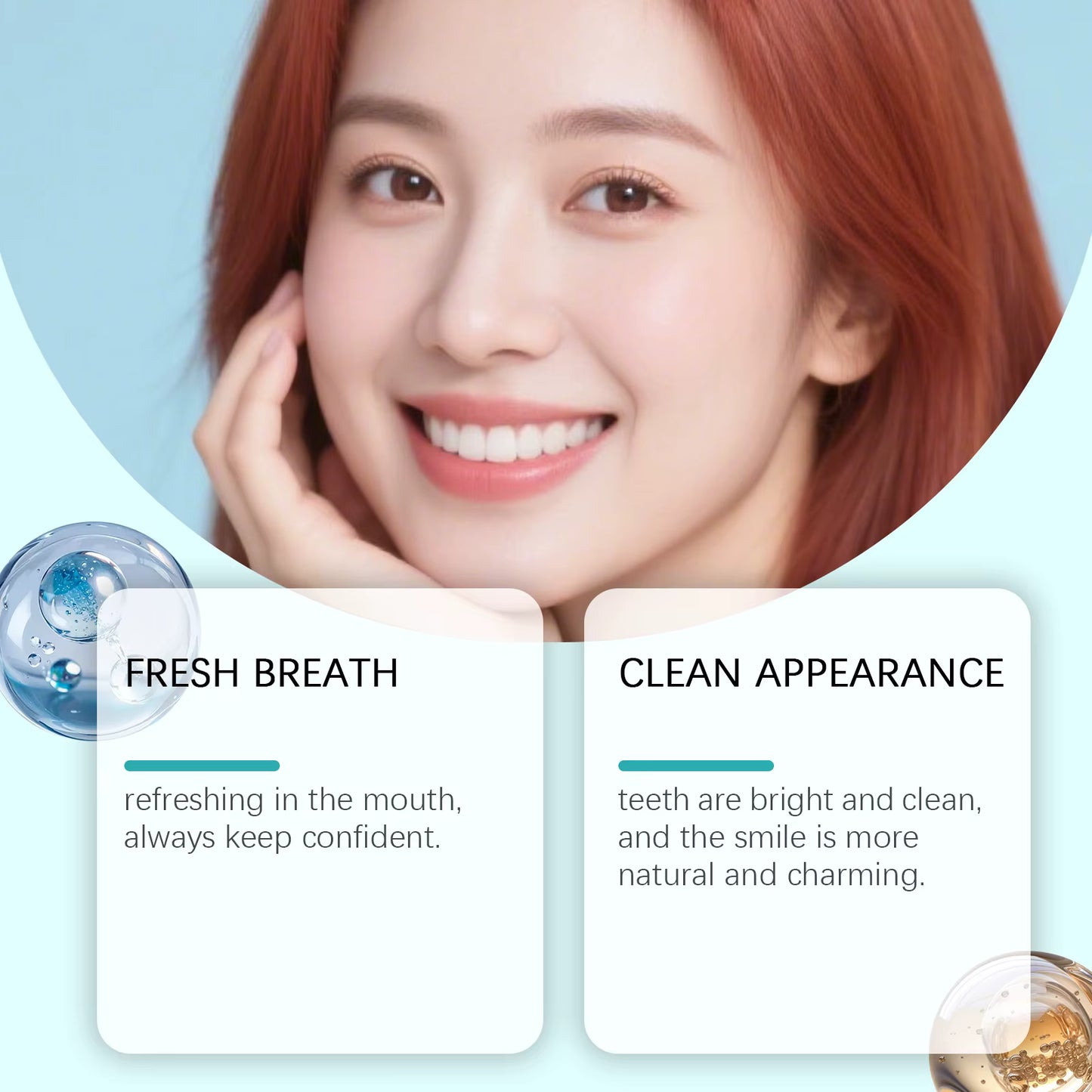 Purple Teeth Whitening Strips with Fresh Breath and Stain Removal