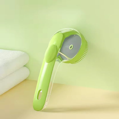 Pet Bath Brush with Shampoo Dispenser