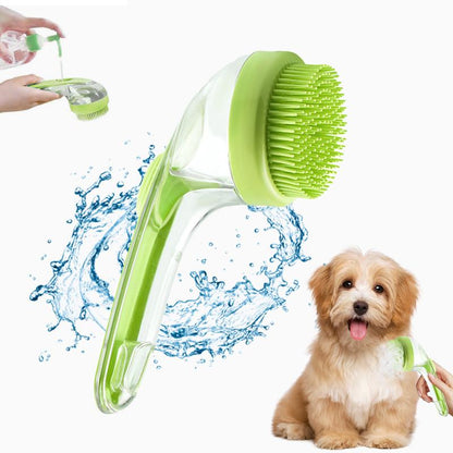 Pet Bath Brush with Shampoo Dispenser