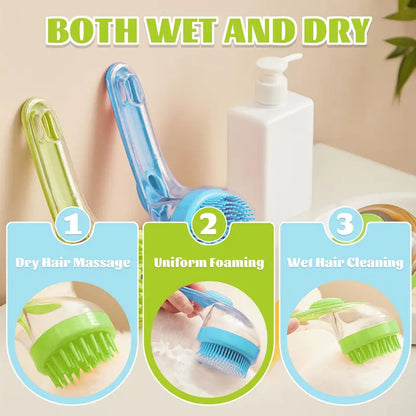 Pet Bath Brush with Shampoo Dispenser