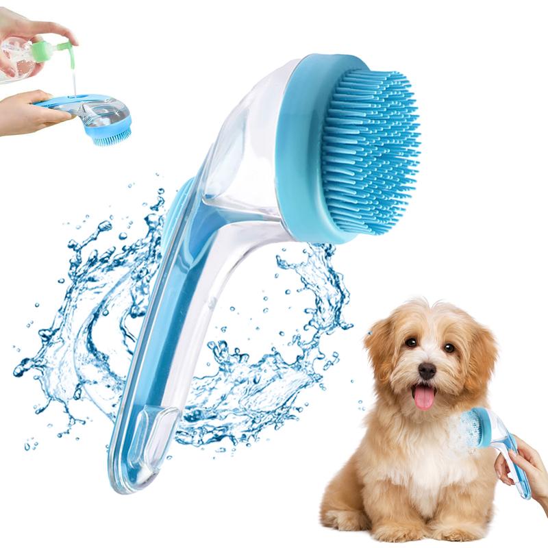 Pet Bath Brush with Shampoo Dispenser